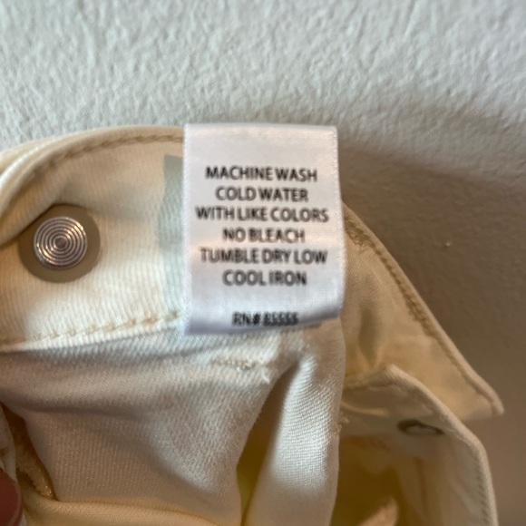 🆕 NWT - Pistola High Waisted Utility Pants - Off white cream color - Size 27 - Picture 5 of 5